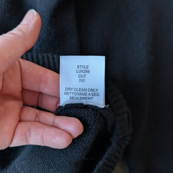 Brochu Walker The Everyday Cashmere Bright Crew in Black large - Picture 9 of 10